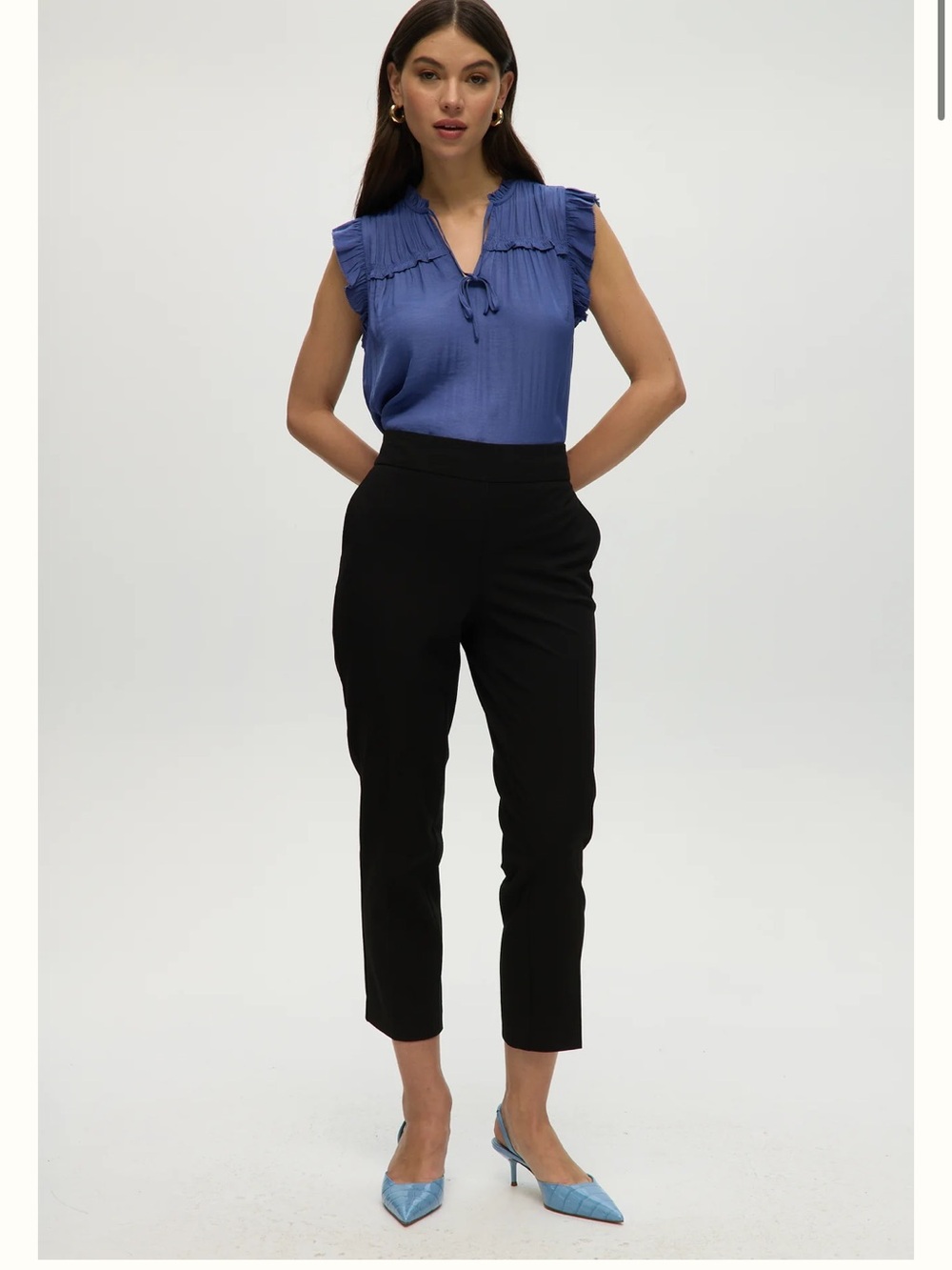 Hilary Radley Black Slim Cropped Ponte Pants